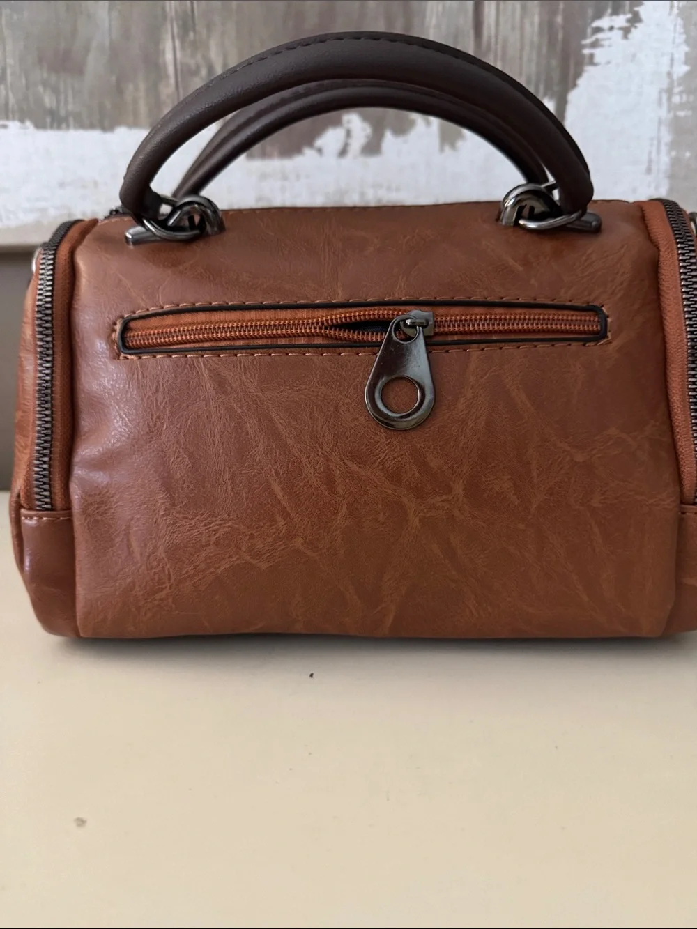 Brown Halloween Cat Pumpkin Satchel Bag
